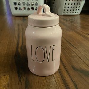 Rae Dunn pink love Canister